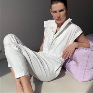 Zara White Jumpsuit excellent condition NWOT